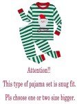 KikizYe Christmas Santa Pajamas for Kids, Green