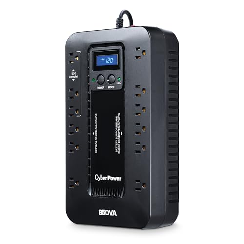 CyberPower EC850LCD Battery Backup & Surge Protector