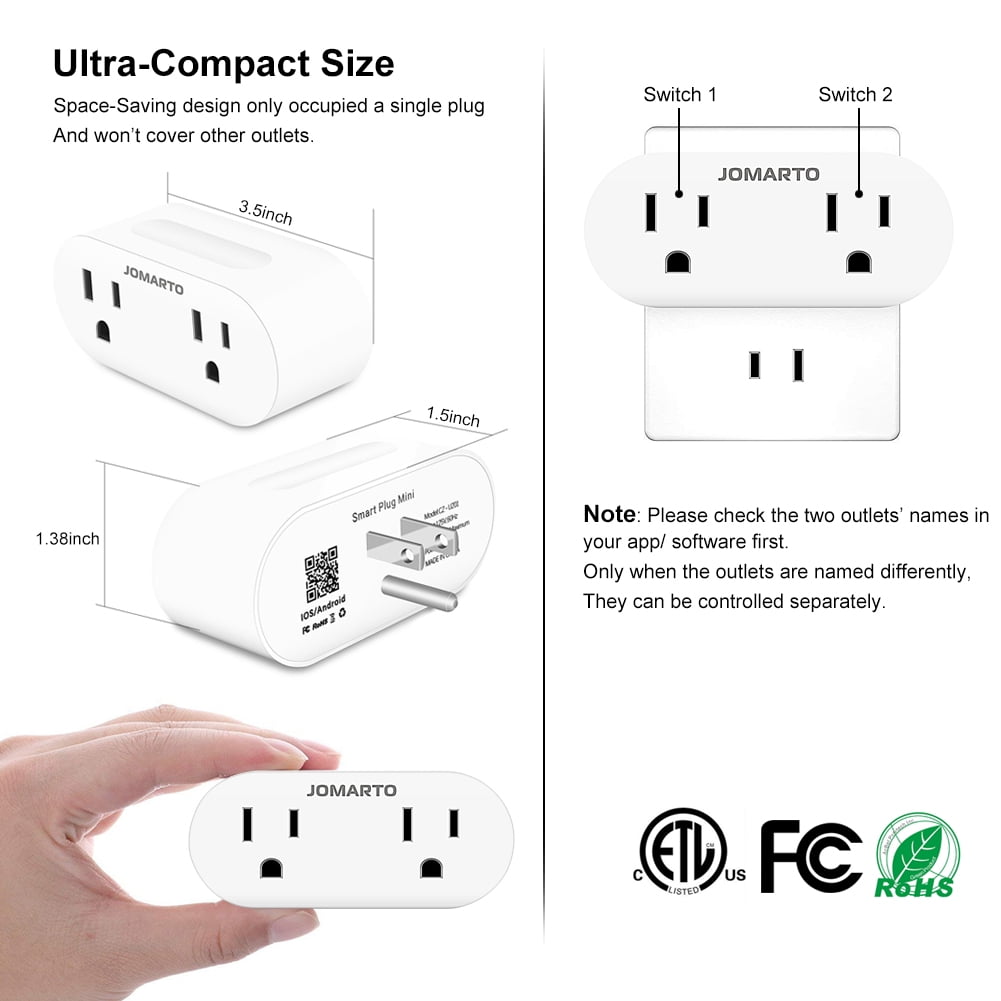 2-Pack Smart Plug for Echo Plus/Show with Energy Monitoring