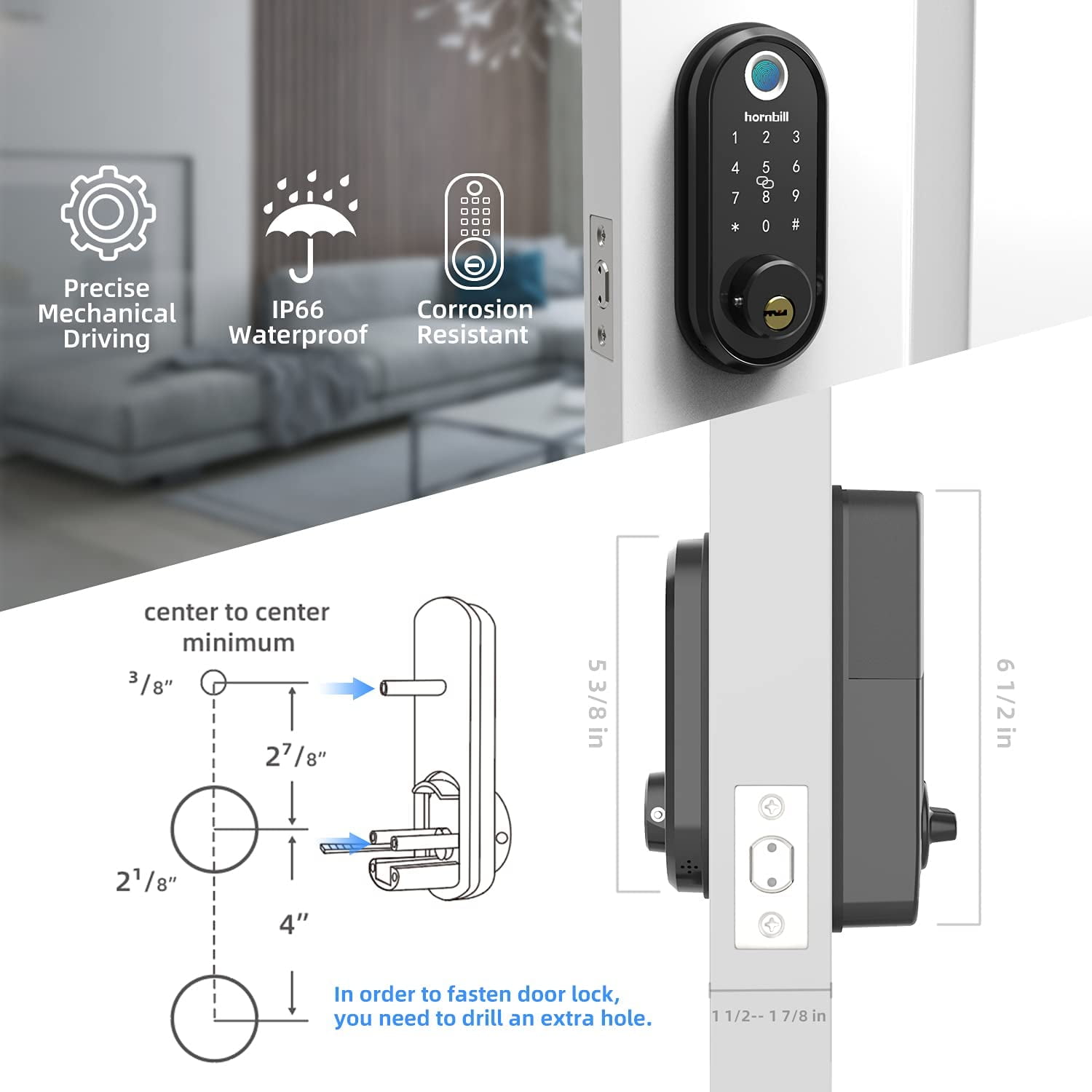 Hornbill Smart Lock with Keypad and Bluetooth