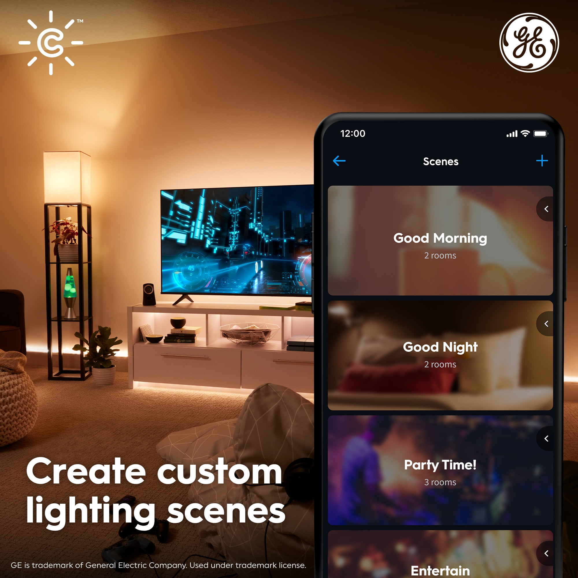 GE CYNC Smart LED Bulbs, Soft White, 2pk