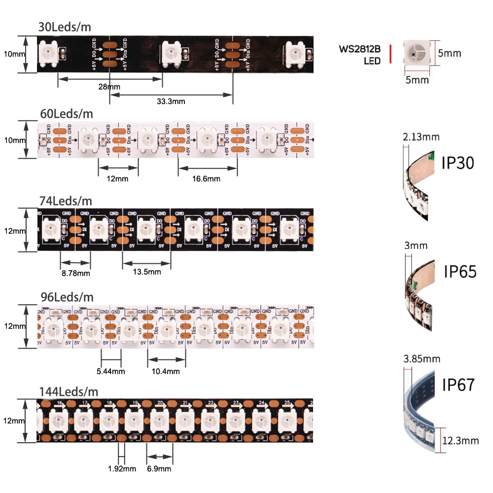 WS2812B Smart RGB LED Strip Light