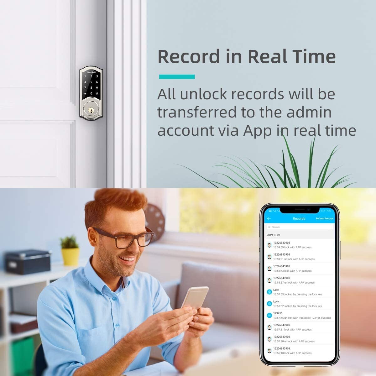 Hornbill Smart Deadbolt with Keypad & Bluetooth