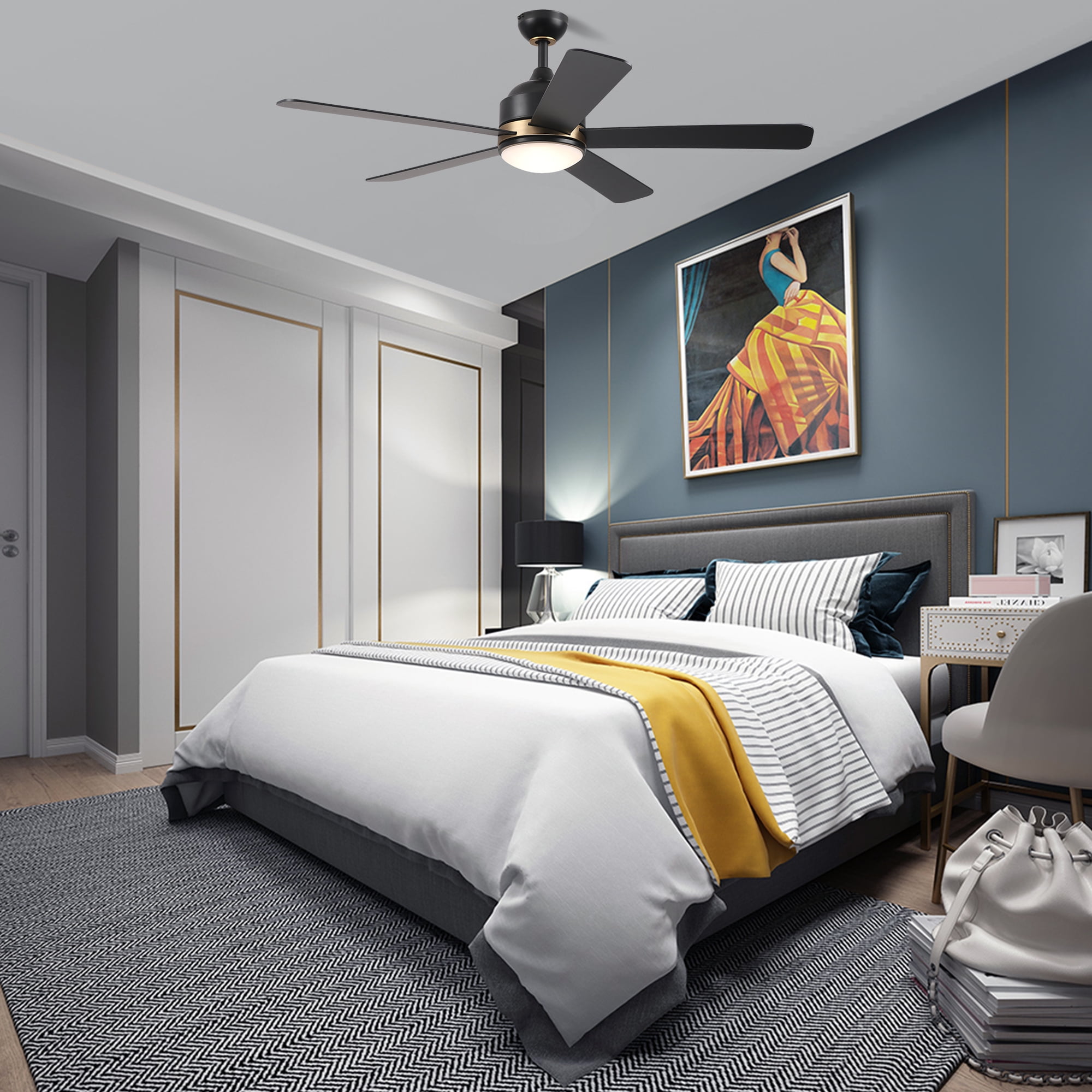 Smart Ceiling Fan with LED Light Kit