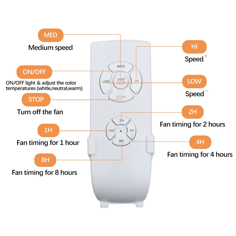 Smart Ceiling Fan with Remote Control 52in