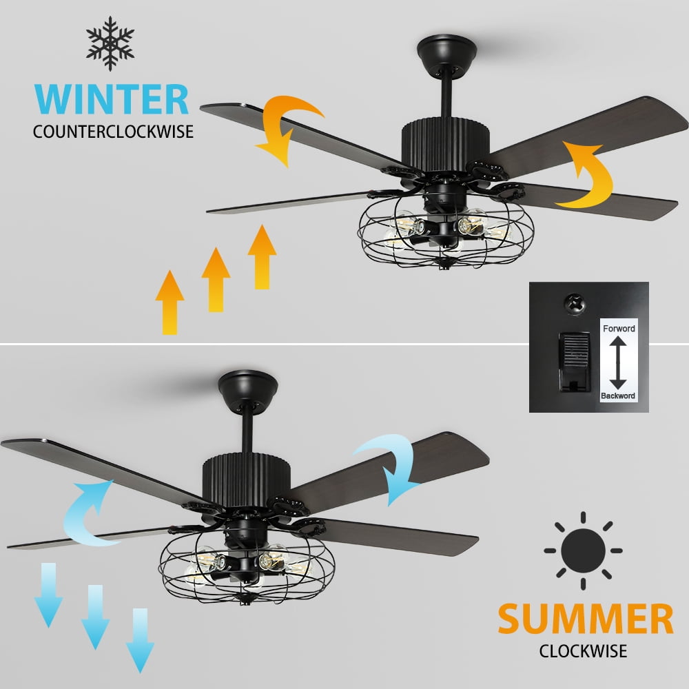 Smart Ceiling Fan with Remote Control 52in