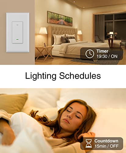Smart Wi-Fi Light Switch with Voice Control (4-Pack)