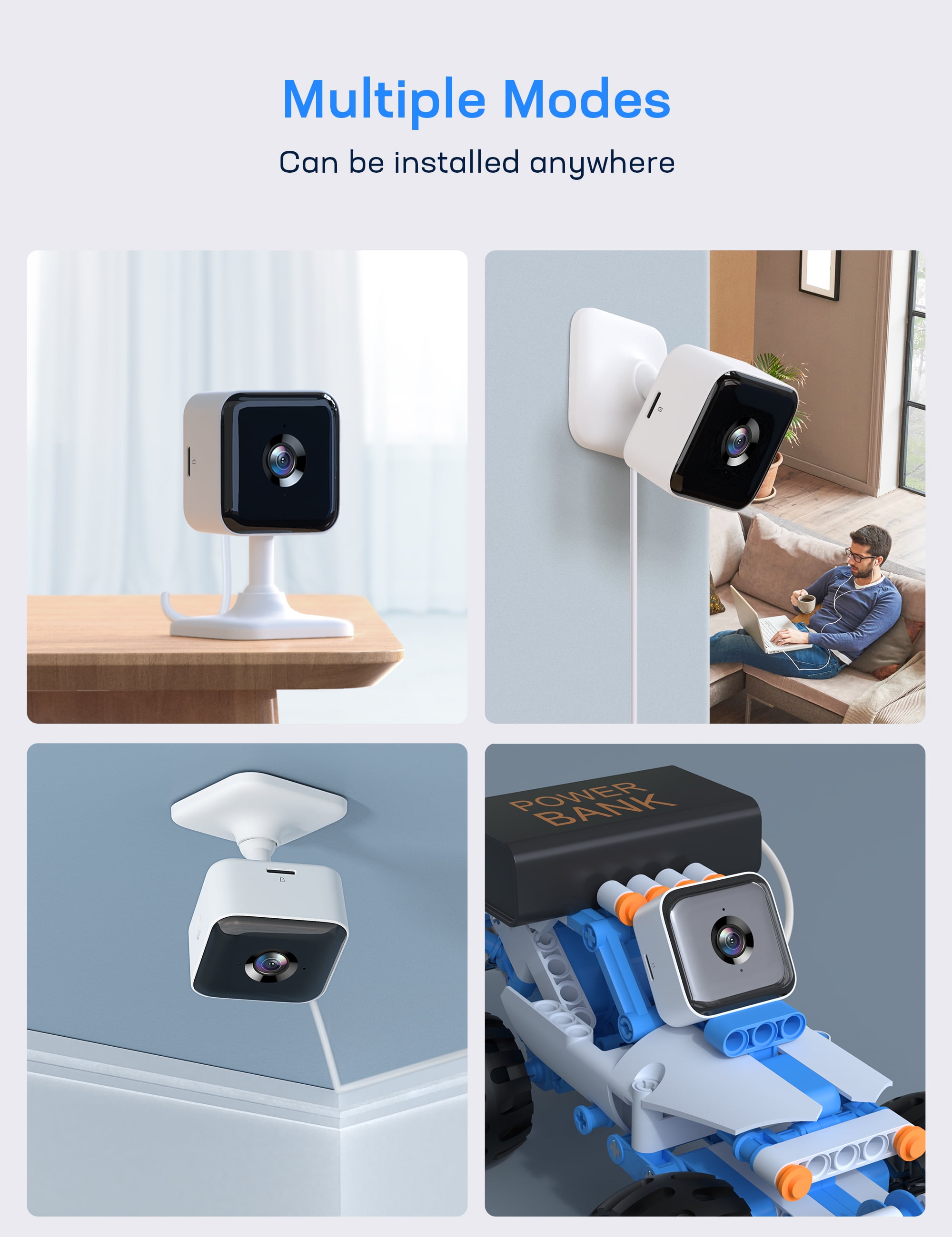 Teckin Indoor Wi-Fi Security Camera, 2 Pack