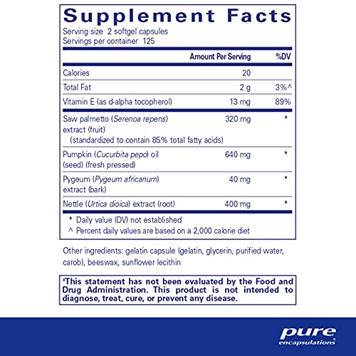 Saw Palmetto Plus with Nettle Root Extract: 250 Capsules