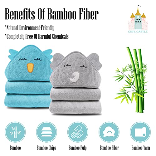 Bamboo Hooded Baby Towel and Washcloth Set