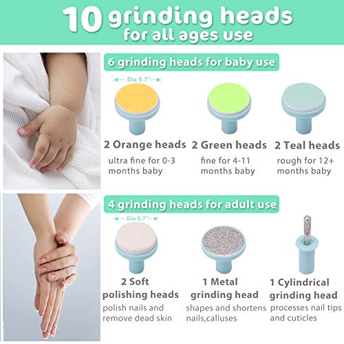 Electric Baby Nail Trimmer with LED Light