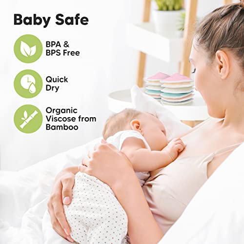 Organic Bamboo Nursing Breast Pads - Reusable & Washable