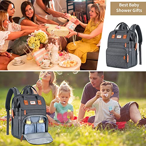 Multifunctional Waterproof Diaper Backpack with USB Port