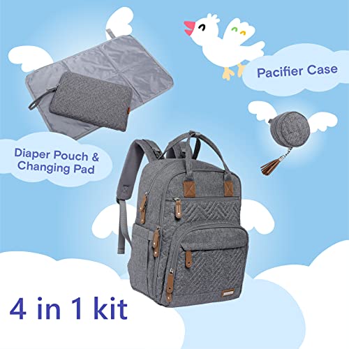 Unisex Waterproof Baby Diaper Backpack with Accessories