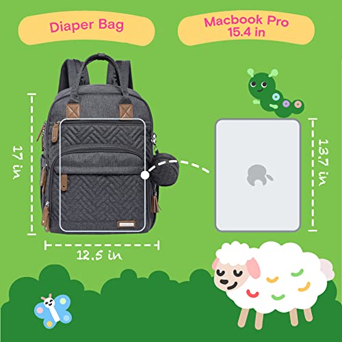 Unisex Waterproof Baby Diaper Backpack with Accessories