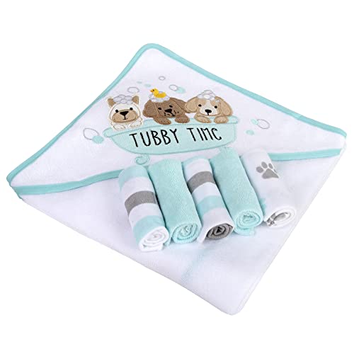 Hooded Towel & Washcloth Set for Infants (Pristine Pups)