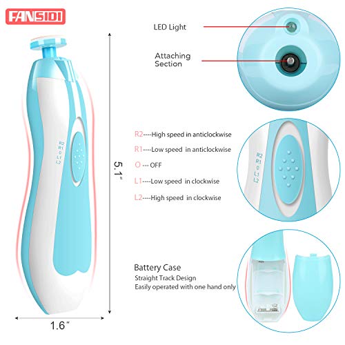 Electric Baby Nail Trimmer Kit by FANSIDI