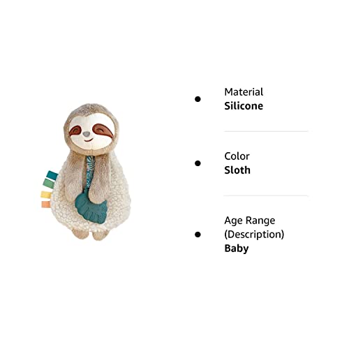 Itzy Ritzy Sloth Lovey with Teether & Ribbons