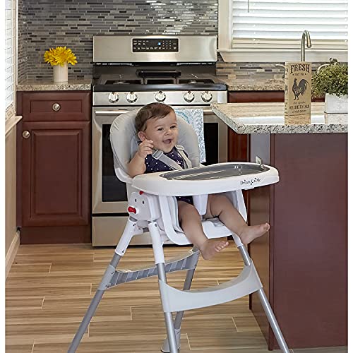 Portable 2-in-1 Compact High Chair - Grey