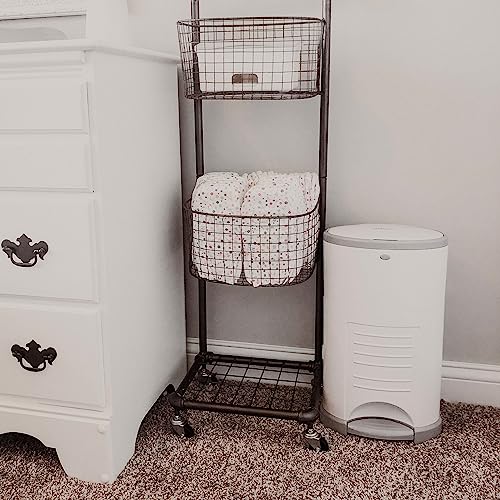 Dekor Classic White Diaper Pail, Hands-Free
