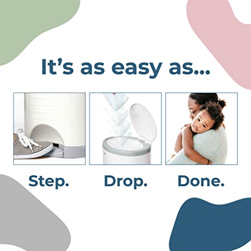 Dekor Classic White Diaper Pail, Hands-Free