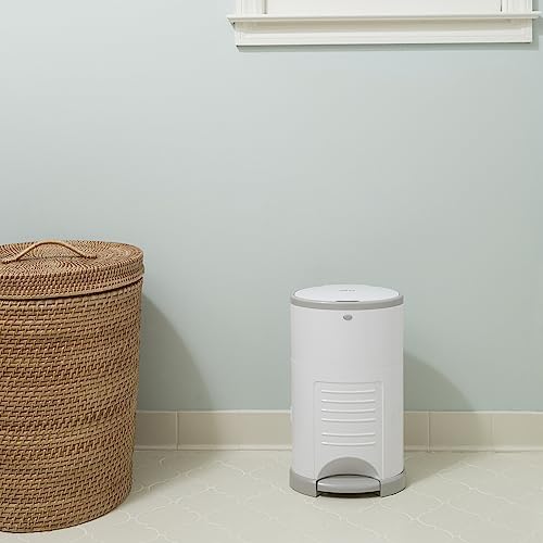 Dekor Classic White Diaper Pail, Hands-Free