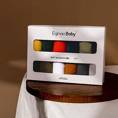 Organic Cotton Baby Drool Bibs – 12 Pack