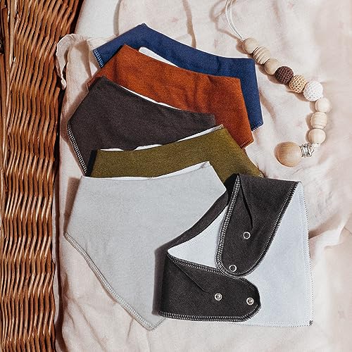 Organic Cotton Baby Drool Bibs – 12 Pack