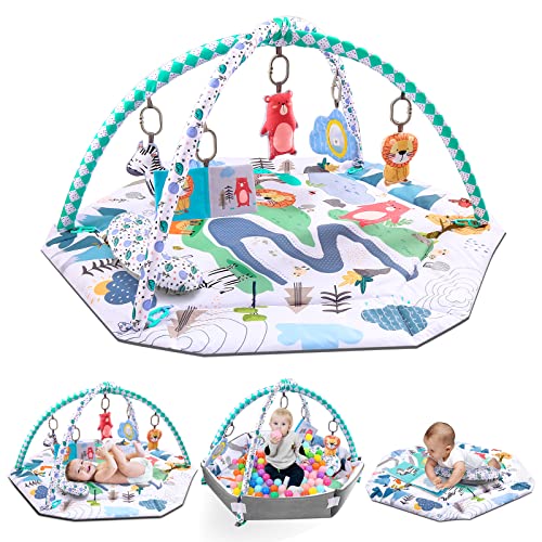 Bellababy 4-in-1 Tummy Time Gym Mat (Blue)