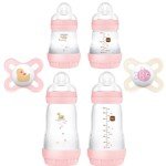 Newborn Essentials "Feed & Soothe" Set (6-Piece), Girl, Pink