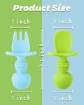 6pcs Silicone Baby Spoon & Fork Set - Weaning Utensils