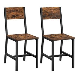 Rustic Wood Dining Chair Set of 2