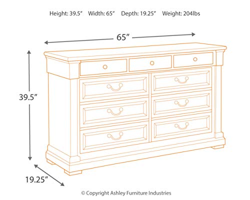 Bolanburg Farmhouse 9 Drawer Dresser in Antique Gray