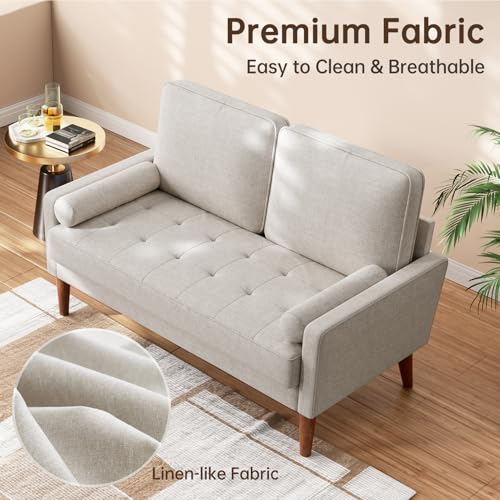 Vesgantti 48" Mid-Century Loveseat Sofa - Ashbeige