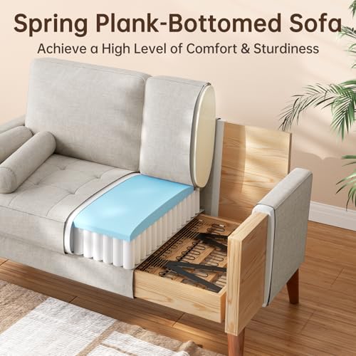 Vesgantti 48" Mid-Century Loveseat Sofa - Ashbeige
