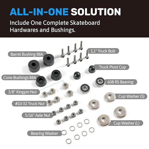 ELOS DIY Electric Skateboard Hardware Kit - 42 Pieces