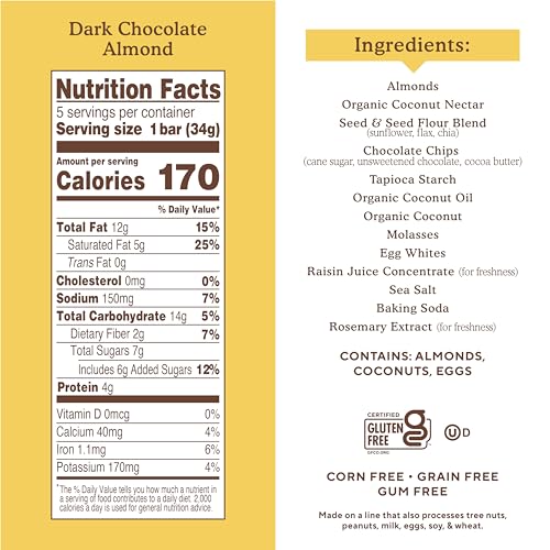 Simple Mills Dark Chocolate Almond Breakfast Bars