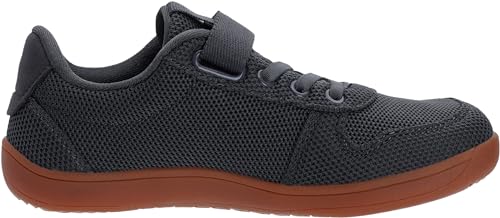 WHITIN Little Big Kids Wide Width Barefoot Walking Shoes Minimalist Zero Drop Sneaker Boys Girls Size 11 Running Training School Breathable Dark Grey 29