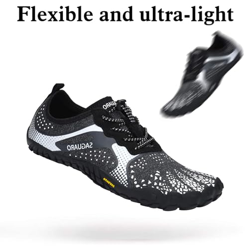 SAGUARO Women's Barefoot Water Shoes Beach Swimming Aqua Pool Surf Waterfall Hiking Quick Dry Athletic Minimalist Gym Jogging Running Walking Shoes White