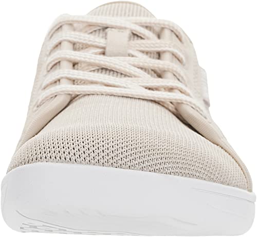 WHITIN Women's Minimalist Barefoot Shoes Wide Toe Box Zero Drop Sneakers Size 10 Tennis Gym Road Running Athletic Casual Walking Comfy W81 Beige 41