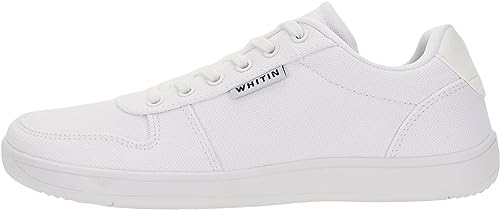 WHITIN Women's Barefoot Sneakers Wide Toe Box Casual Minimalist Minimus Zero Drop Sole Shoes Size 9 Walking Athletic Training White 40