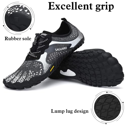 SAGUARO Women's Barefoot Water Shoes Beach Swimming Aqua Pool Surf Waterfall Hiking Quick Dry Athletic Minimalist Gym Jogging Running Walking Shoes White