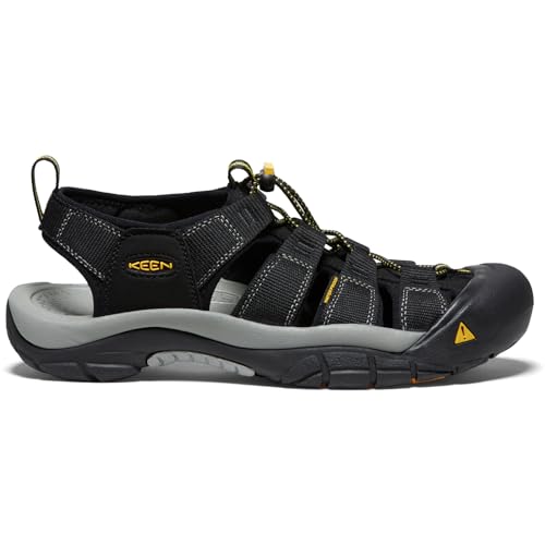 KEEN men's Newport H2 Closed Toe Water Sandals, Black, 10.5