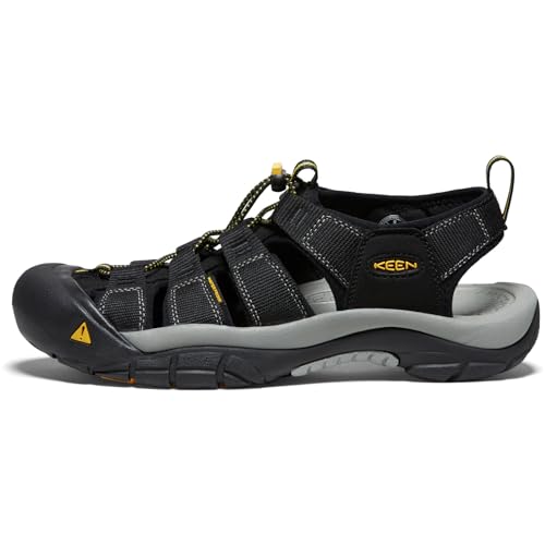 KEEN men's Newport H2 Closed Toe Water Sandals, Black, 10.5