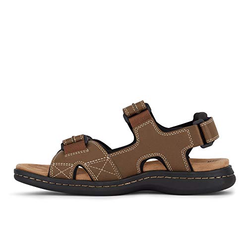 Dockers Men's Newpage Sandal, Dark Tan, 10 EE US