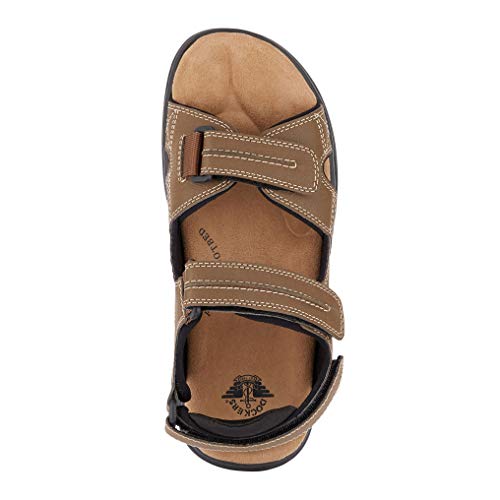 Dockers Men's Newpage Sandal, Dark Tan, 10 EE US