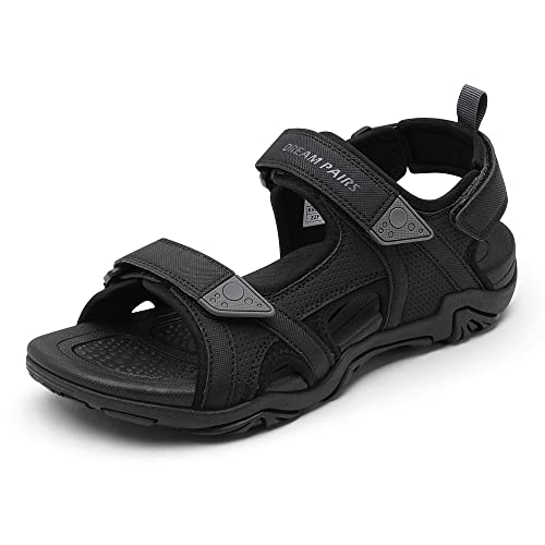 DREAM PAIRS Men's Sandals Hiking Water Beach Sport Outdoor Athletic Arch Support Summer Sandals,Size 10,BLACK,SDSA228M
