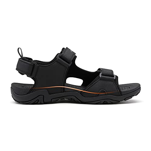 DREAM PAIRS Men's Sandals Hiking Water Beach Sport Outdoor Athletic Arch Support Summer Sandals,Size 10,BLACK,SDSA228M