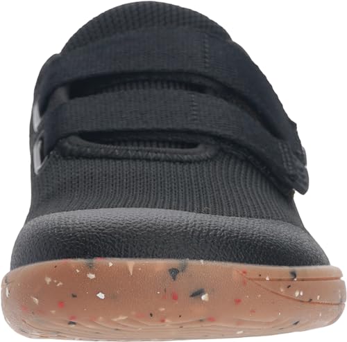 WHITIN Kids Extra Wide Barefoot Shoes Minimalist Zero Drop Sneakers for Boys Girls Size 1 Fashion Tennis Walking Running Hiking Children Black Gum 32