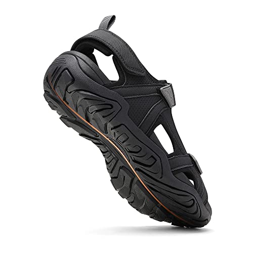 DREAM PAIRS Men's Sandals Hiking Water Beach Sport Outdoor Athletic Arch Support Summer Sandals,Size 10,BLACK,SDSA228M
